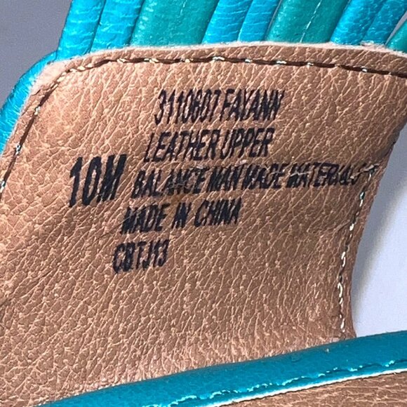 Eurosoft by Sofft Fayann Turquoise Cork Wedge Platform Heels Womens Shoes 10W - Picture 2 of 16